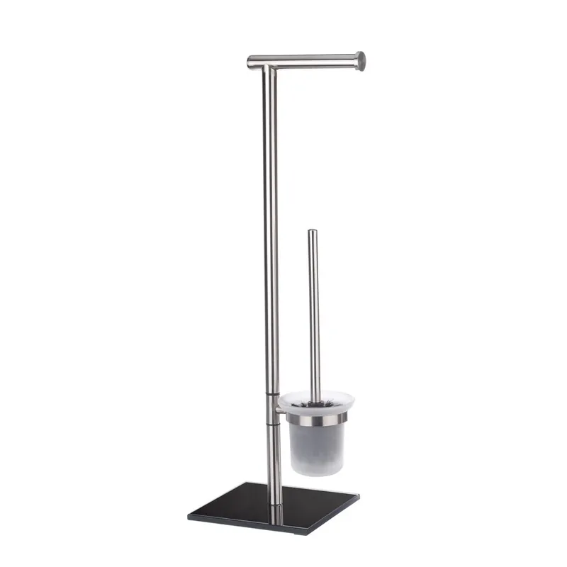 Must-Have Piantana porta scopino e rotolo in acciaio e vetro Lima Wenko Piantana porta scopino e rotolo in acciaio e vetro Lima Wenko Echome