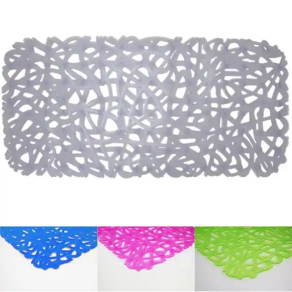 Snelle Levering Tappetino antiscivolo da doccia rettangolare in PVC colorato Kaos Saniplast Tappetino antiscivolo da doccia rettangolare in PVC colorato Kaos Saniplast Echome