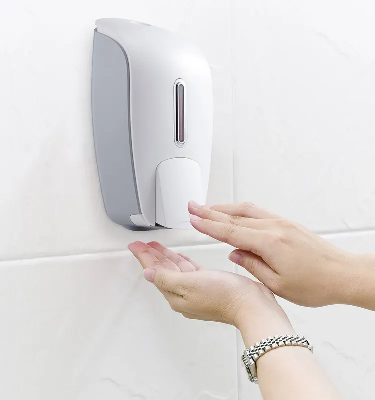 Dispenser bianco manuale per sapone da parete Deluxe Dispenser bianco manuale per sapone da parete Deluxe Echome Fabrieksprijs