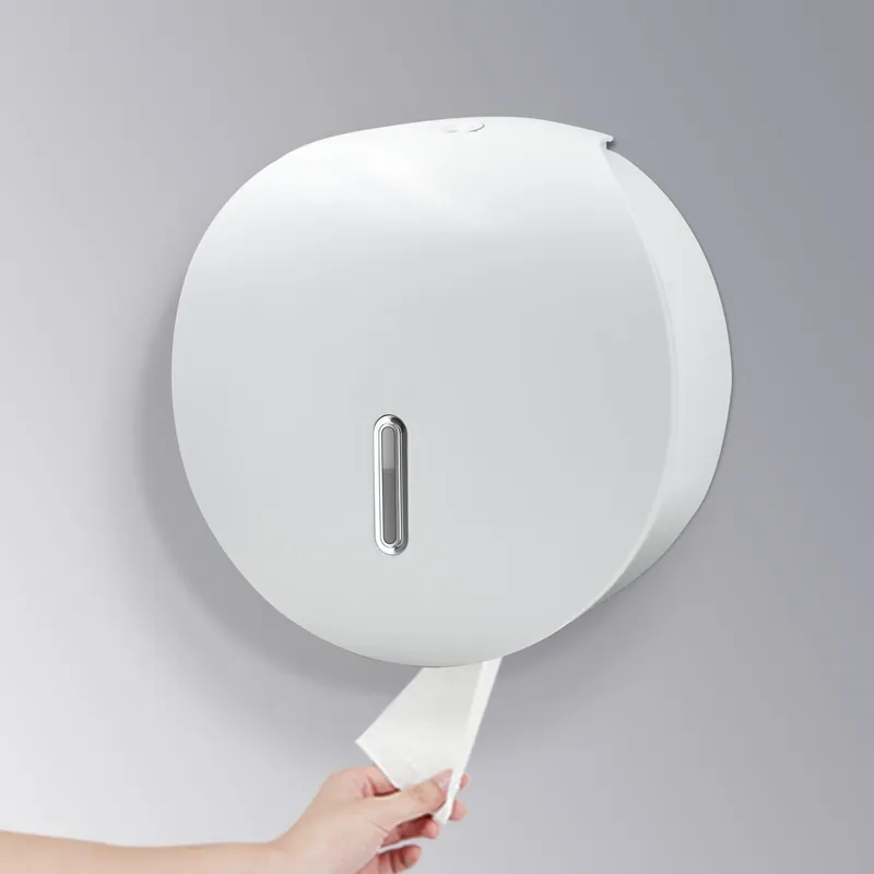 Dispenser tondo per carta igienica in ABS bianco Deluxe Dispenser tondo per carta igienica in ABS bianco Deluxe Echome Superprijs