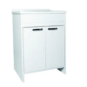 Lage Prijs Mobiletto lavatoio bianco 2 ante bagno Ix-Box Morini 45x50 cm