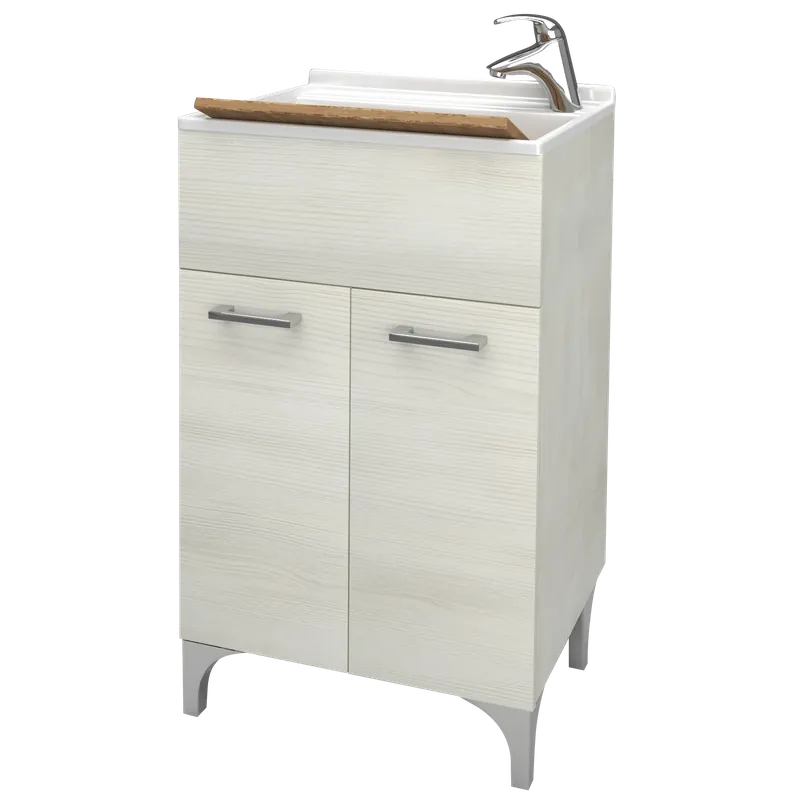 Mobiletto lavatoio bianco 2 ante bagno Crea Savinidue 50x50 cm Nieuw