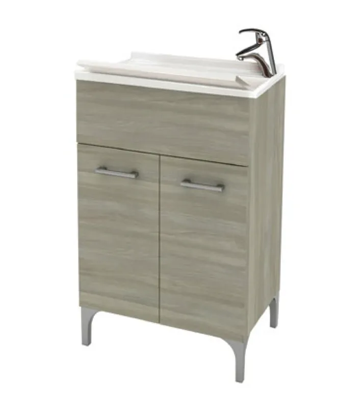 Mobiletto lavatoio bianco 2 ante bagno Crea Savinidue 50x50 cm Koop Vandaag