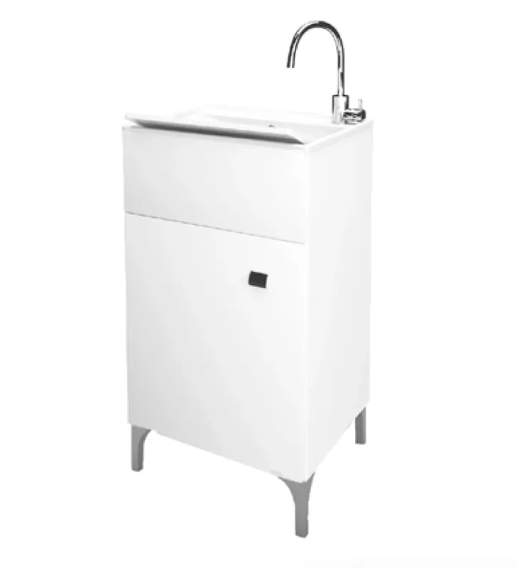 Betrouwbaar Mobiletto lavatoio bianco lucido anta bagno Crea Savinidue Mobiletto lavatoio bianco lucido anta bagno Crea Savinidue Echome