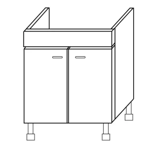 Snelle Levering Mobile sotto lavello inox 2 ante cucina Lady Mobile sotto lavello inox 2 ante cucina Lady Echome