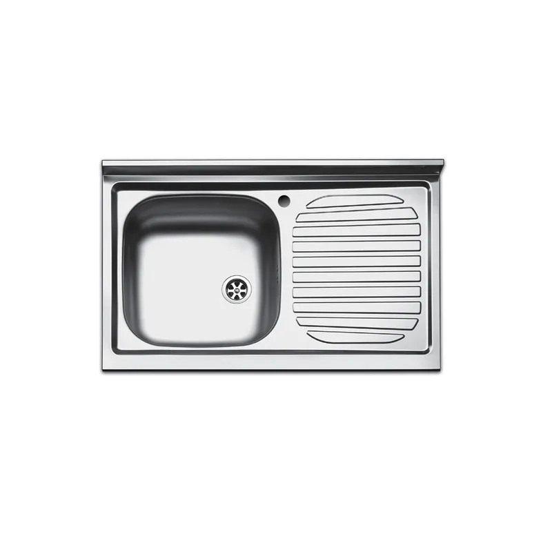 Lavello appoggio vasca inox Zan 80x50 cm Op = Op