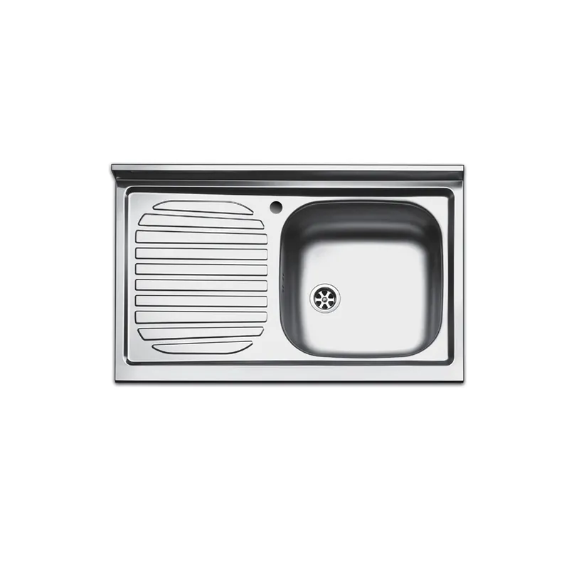 Lavello appoggio vasca inox Zan 80x50 cm Meest Verkocht