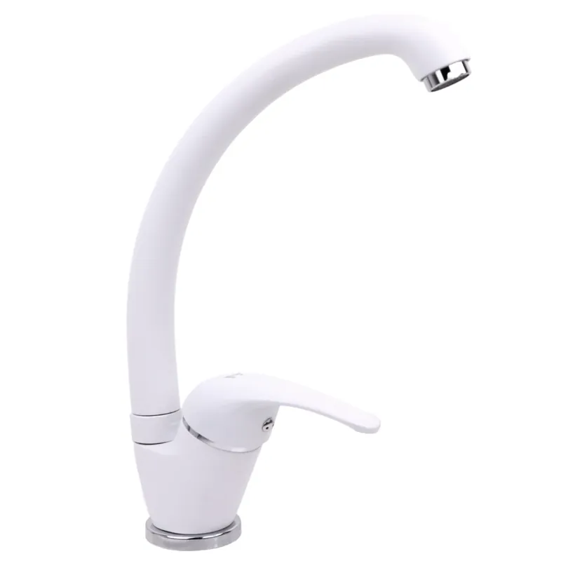 Direct Beschikbaar Miscelatore monocomando monoforo bianco canna girevole Benny Miscelatore monocomando monoforo bianco canna girevole Benny Echome
