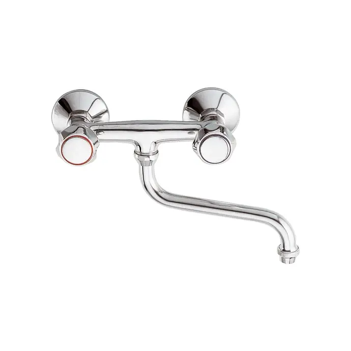 Seizoensaanbieding Rubinetto bicomando cromato girevole parete 41EX Remer Rubinetto bicomando cromato girevole parete 41EX Remer Echome
