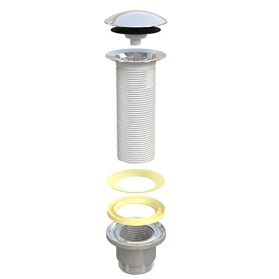 Piletta Click Clack filetto lungo ABS cromato lavabo Bonomini Piletta Click Clack filetto lungo ABS cromato lavabo Bonomini Echome Meest Verkocht