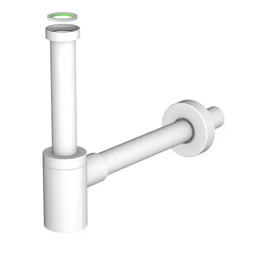 Koop Online Sifone d‘arredo mini acciaio inox bianco lavabo bagno Bonomini Sifone d‘arredo mini acciaio inox bianco lavabo bagno Bonomini Echome