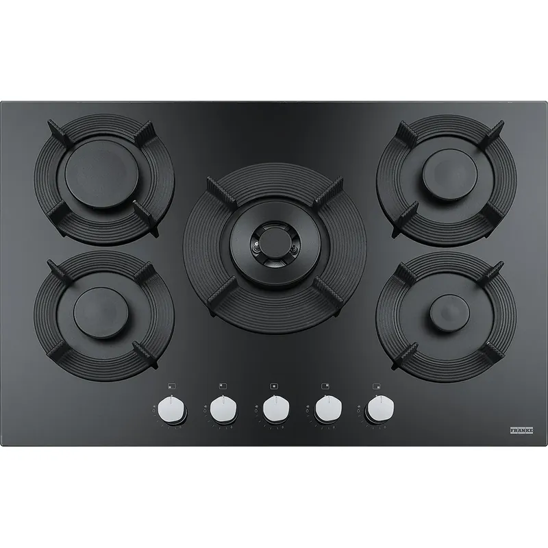 Premium Piano cottura 5 fuochi FHMF 755 4G DC BK cristallo nero Maris Franke Piano cottura 5 fuochi FHMF 755 4G DC BK cristallo nero Maris Franke Echome