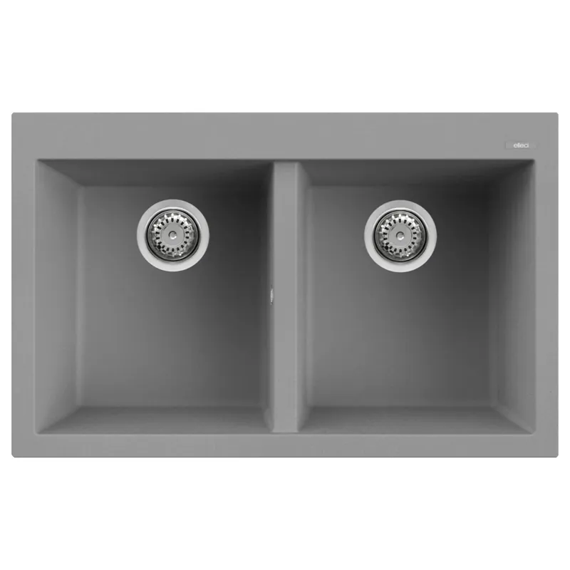 Lavello da incasso due vasche 79 cm Quadra 350 Elleci Lavello da incasso due vasche 79 cm Quadra 350 Elleci Echome Exclusieve Aanbieding