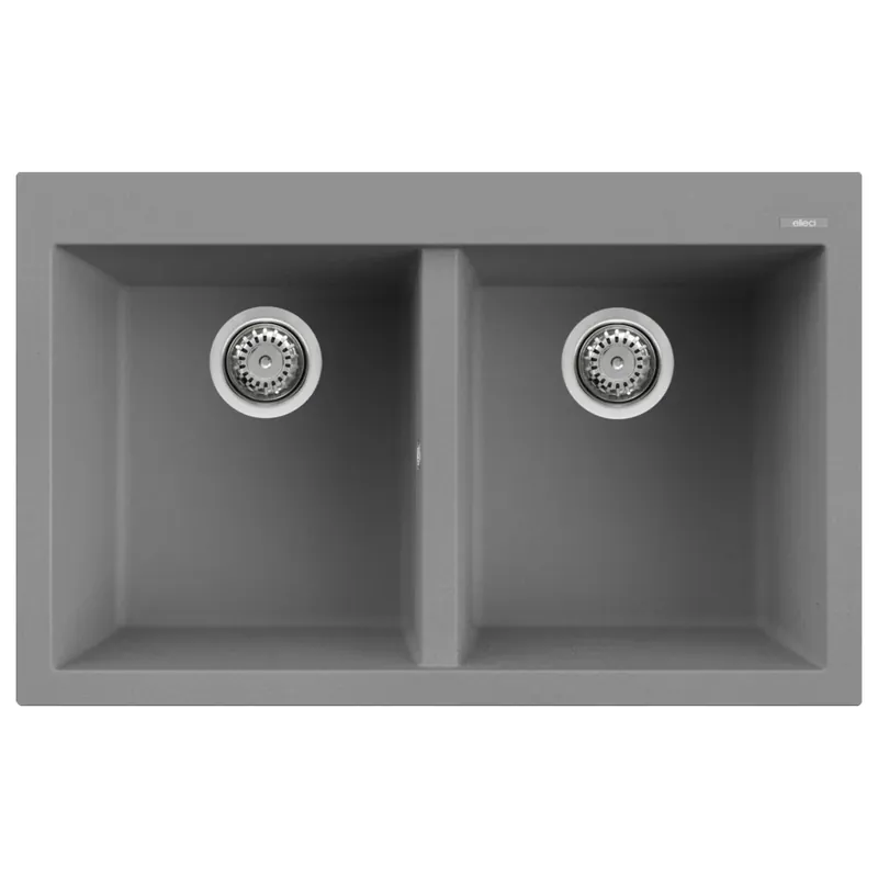 Lage Prijs Lavello da incasso due vasche 79 cm Quadra 350 Elleci Lavello da incasso due vasche 79 cm Quadra 350 Elleci Echome