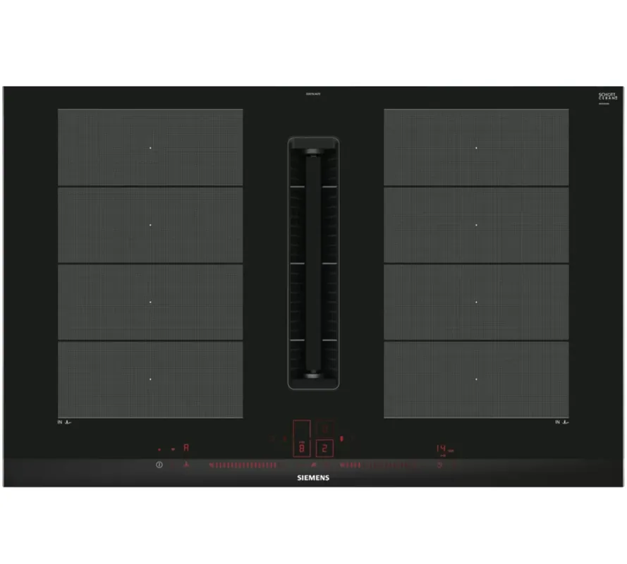 Beperkte Voorraad Piano induzione vetroceramica con cappa integrata IQ700 EX875LX67E Siemens Piano induzione vetroceramica con cappa integrata IQ700 EX875LX67E Siemens Echome
