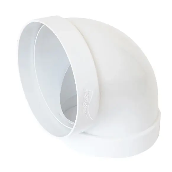 Curva a 90° FF in ABS per sistema di aerazione canalizzata First Curva a 90° FF in ABS per sistema di aerazione canalizzata First Echome Alleen Vandaag