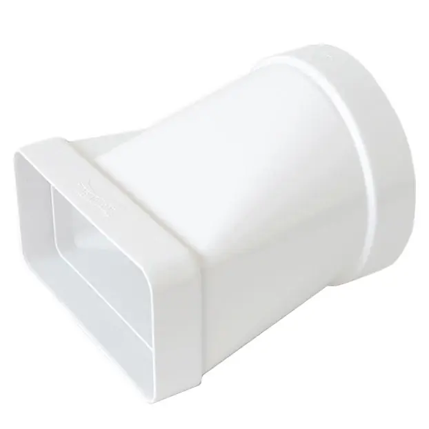 Direct Verzonden Giunto orizzontale in ABS bianco da tubo tondo a rettangolare First Ø 125/150x70 mm