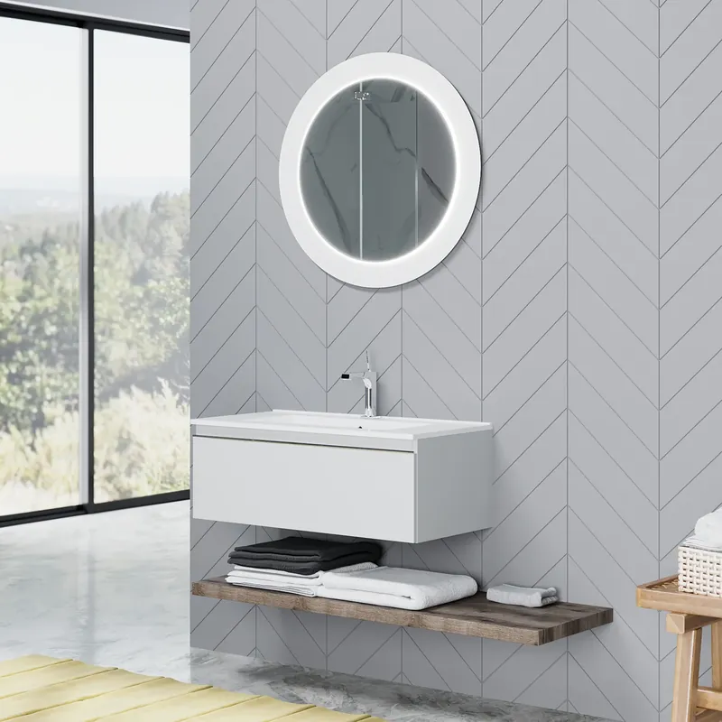 Dagaanbieding Base sospesa con lavabo in ceramica Albatros Savinidue Base sospesa con lavabo in ceramica Albatros Savinidue Echome