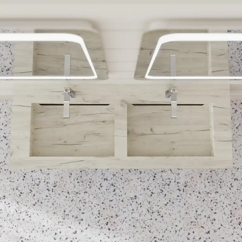 Lavabo sospeso HPL con doppia vasca Idea Savinidue Lavabo sospeso HPL con doppia vasca Idea Savinidue Echome Gereduceerde Prijs
