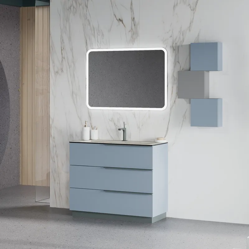 Actieprijs Mobile base terra da 80 centimetri con lavabo 3 cassetti Oikos Savinidue Mobile base terra da 80 centimetri con lavabo 3 cassetti Oikos Savinidue Echome