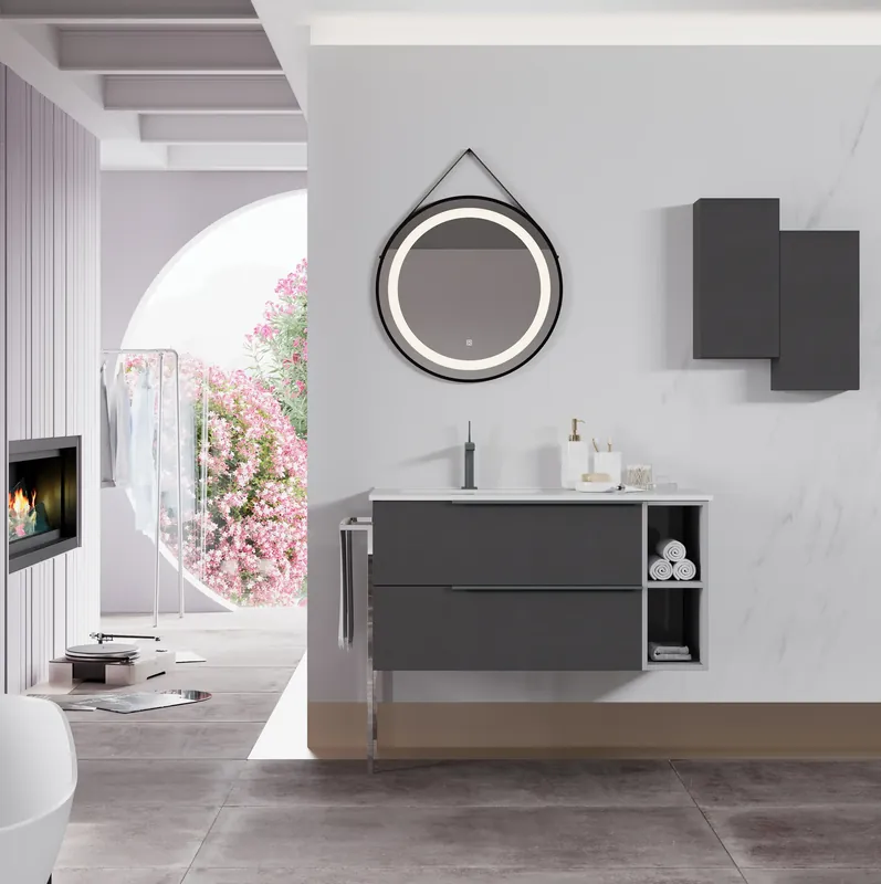 Alleen Vandaag Mobile sospeso da 120 centimetri con vano frontale e lavabo Oikos Savinidue Mobile sospeso da 120 centimetri con vano frontale e lavabo Oikos Savinidue Echome