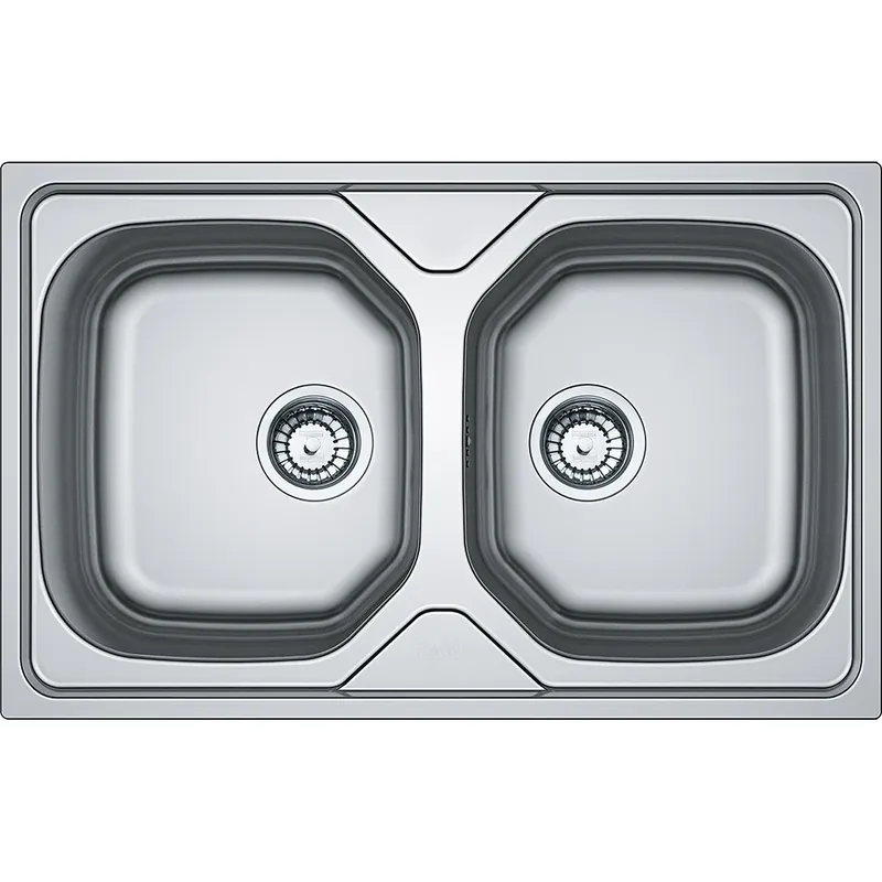Lavello incasso OLL 620 dekor 2 vasche Onda Line Franke Lavello incasso OLL 620 dekor 2 vasche Onda Line Franke Echome Shop Nu
