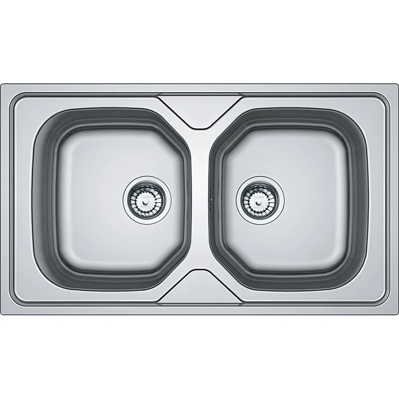 Speciale Aanbieding Lavello incasso OLL 620-L dekor 2 vasche Onda Line Franke Lavello incasso OLL 620-L dekor 2 vasche Onda Line Franke Echome