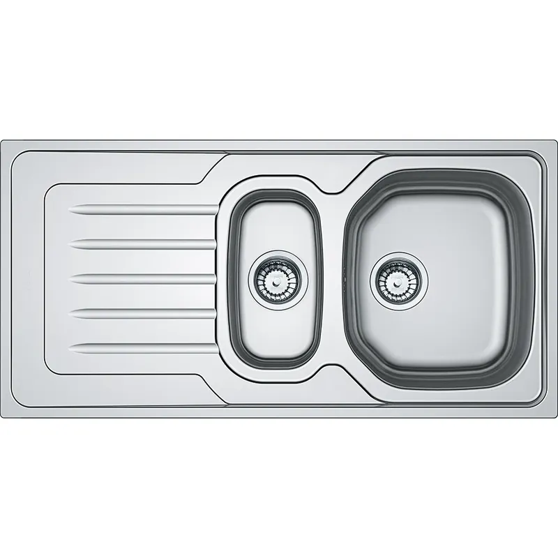 Bestseller Lavello incasso OLX 651 inox 2 vasche gocciolatoio sinistra Onda Line Franke Lavello incasso OLX 651 inox 2 vasche gocciolatoio sinistra Onda Line Franke Echome