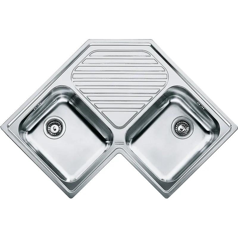 Lavello incasso PNX 621-E inox 2 vasche gocciolatoio angolo Franke Lavello incasso PNX 621-E inox 2 vasche gocciolatoio angolo Franke Echome Flitsaanbieding