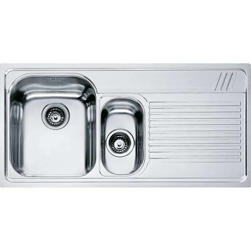 Lavello incasso AMX 651 inox 2 vasche gocciolatoio destra Armonia Franke Lavello incasso AMX 651 inox 2 vasche gocciolatoio destra Armonia Franke Echome Rechtstreeks Van De Fabrikant