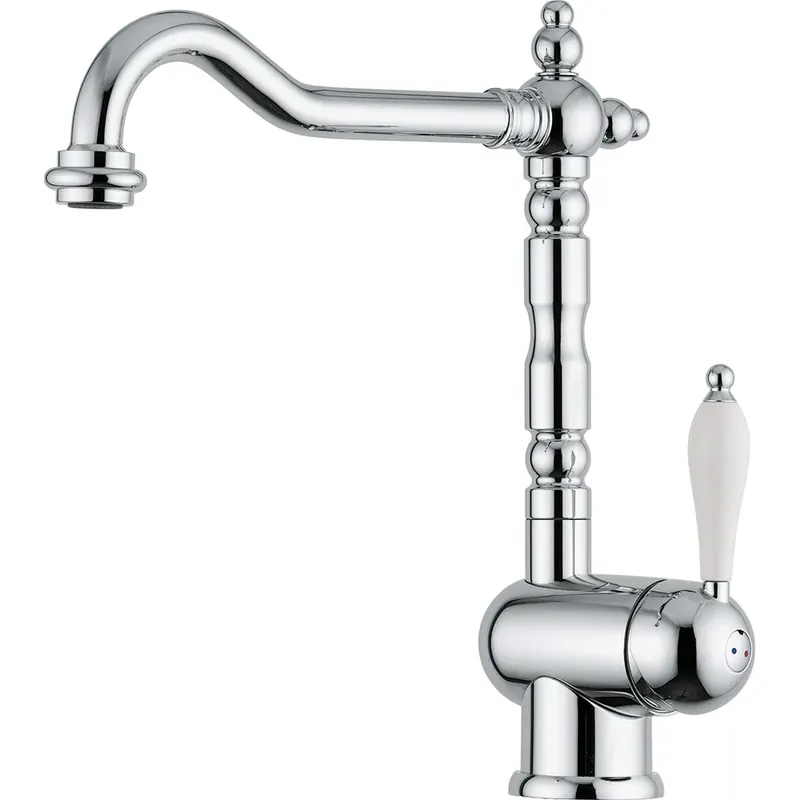 Finale Uitverkoop Miscelatore monocomando canna girevole cromato Old England Franke Miscelatore monocomando canna girevole cromato Old England Franke Echome