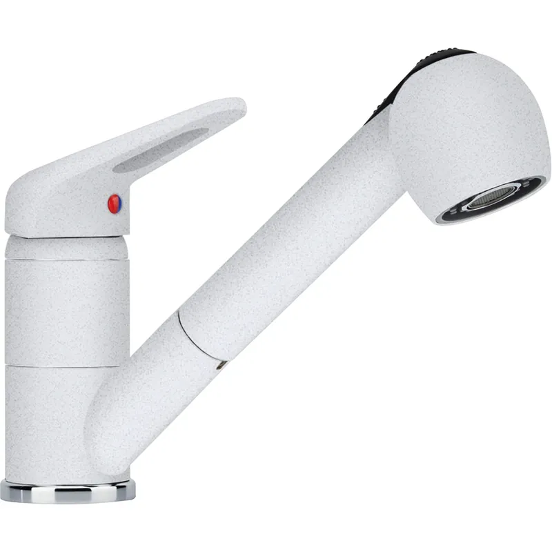 Snelle Levering Miscelatore monocomando canna girevole bianco Novara Plus Doccia Franke Miscelatore monocomando canna girevole bianco Novara Plus Doccia Franke Echome