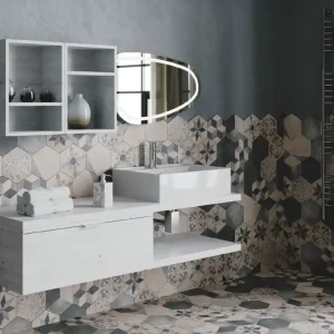 Gereduceerde Prijs Piano sospeso portalavabo d’appoggio Alfa H4 Piano sospeso portalavabo d’appoggio Alfa H4 Echome