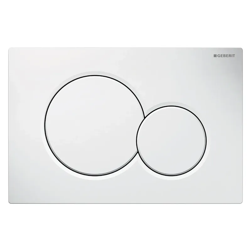 Placca bianca con doppio pulsante Sigma 01 Geberit Placca bianca con doppio pulsante Sigma 01 Geberit Echome Korting