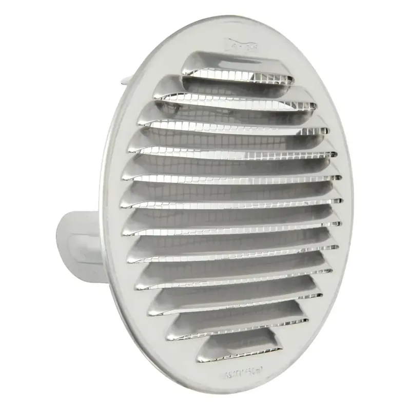 Snelle Levering Griglia metallica tonda imbocco “S” Ventilazione First 100 mm - Alluminio