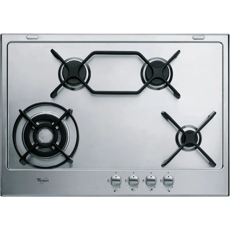 Gereduceerde Prijs Piano cottura a gas 4 fuochi AKT 773 IX Whirlpool Piano cottura a gas 4 fuochi AKT 773 IX Whirlpool Echome