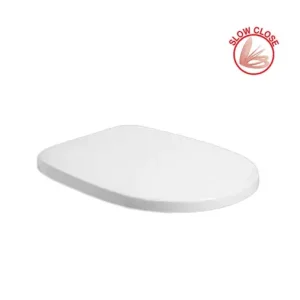 Sedile bianco termoindurente chiusura soft close WC Pratica Azzurra Sedile bianco termoindurente chiusura soft close WC Pratica Azzurra Echome Populair