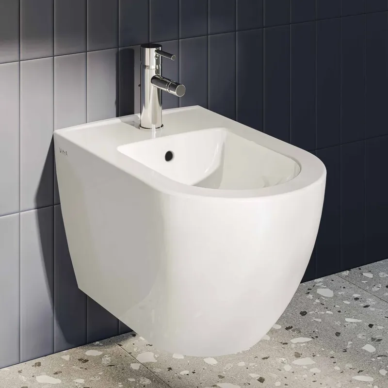 Superprijs Bidet bianco lucido sospeso WC Mia Round VitrA Bidet bianco lucido sospeso WC Mia Round VitrA Echome