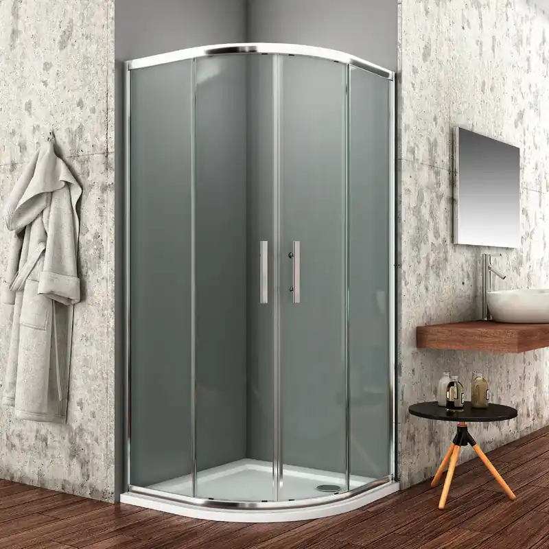 Merkproduct Box doccia semicircolare reversibile ante scorrevoli raggio 55 Marzia Box doccia semicircolare reversibile ante scorrevoli raggio 55 Marzia Echome