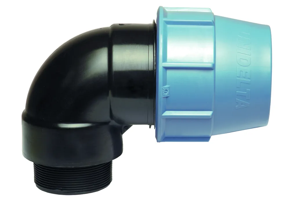Raccordo gomito maschio 1008 PP Unidelta 110x4” Gratis Retour