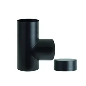 Tubo raccordo T porcellanato nero Smalto top Ala Tubo raccordo T porcellanato nero Smalto top Ala Echome Populair