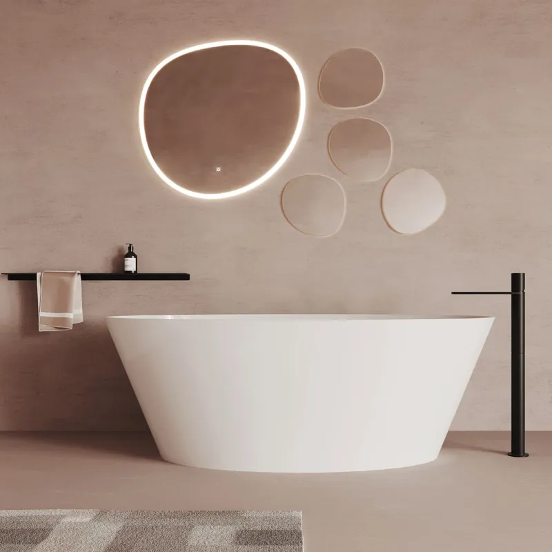 Vasca bagno freestanding ovale bianca Palma Savinidue Vasca bagno freestanding ovale bianca Palma Savinidue Echome Alleen Vandaag