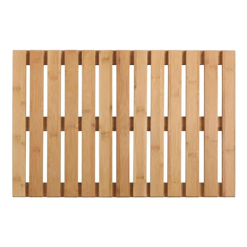 Hete Deal Pedana doccia in bambù con retro antiscivolo Wenko 100x50 cm