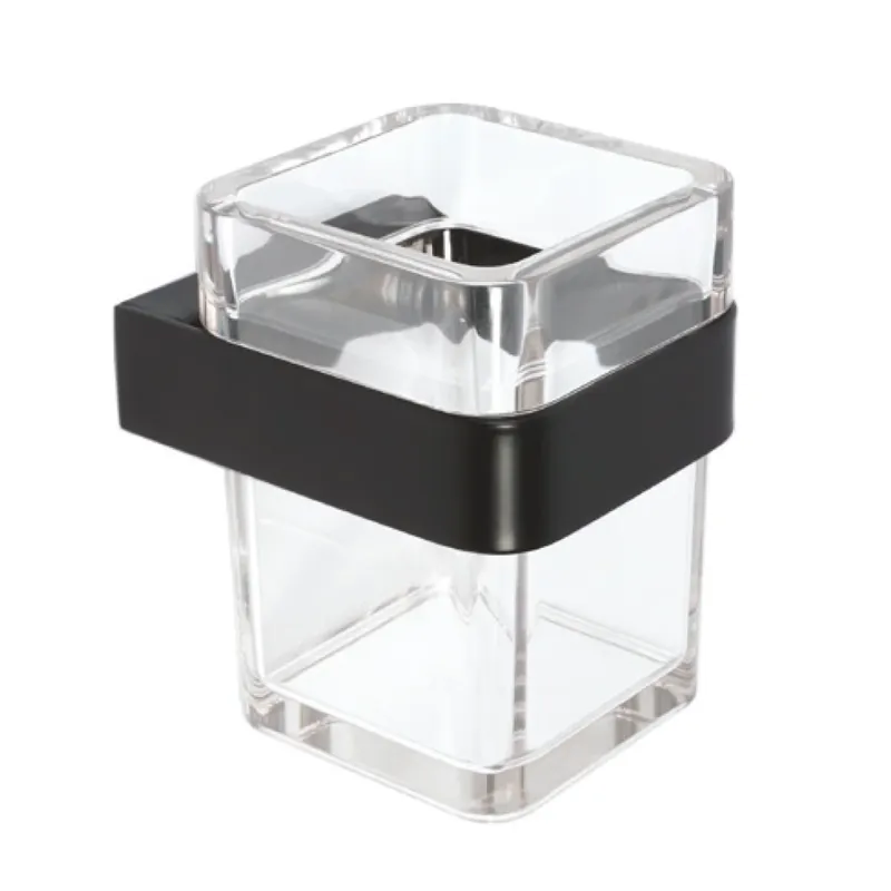 Finale Uitverkoop Porta bicchiere per il bagno in acciaio verniciato 25 Black Metaform Porta bicchiere per il bagno in acciaio verniciato 25 Black Metaform Echome