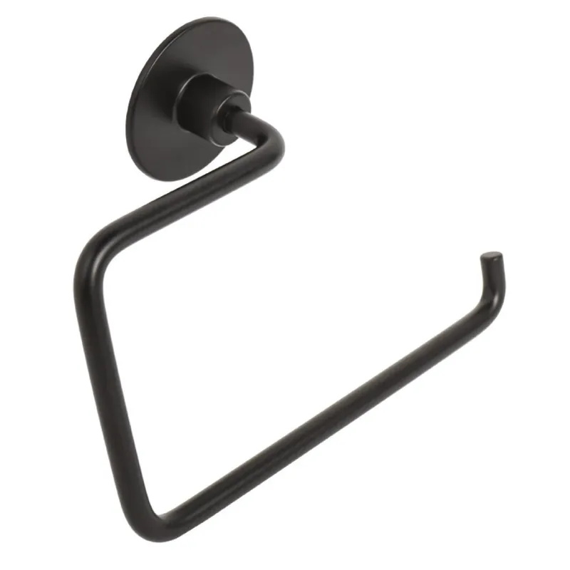 Porta asciugamani ad anello in acciaio verniciato Wind Black Metaform Porta asciugamani ad anello in acciaio verniciato Wind Black Metaform Echome Exclusieve Aanbieding