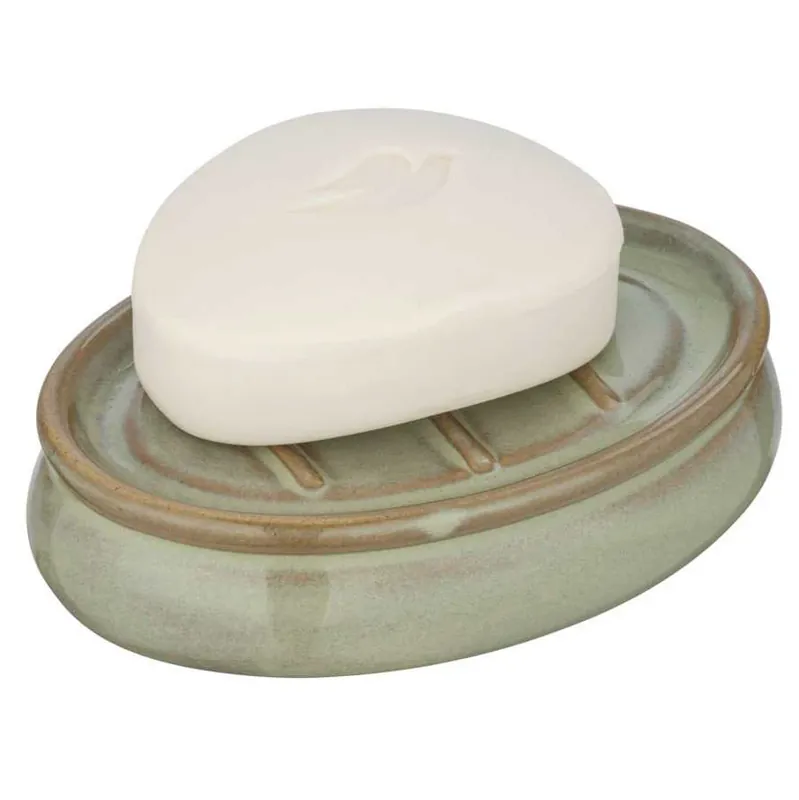 Porta sapone in ceramica verde Sirmione Wenko Porta sapone in ceramica verde Sirmione Wenko Echome Exclusieve Aanbieding