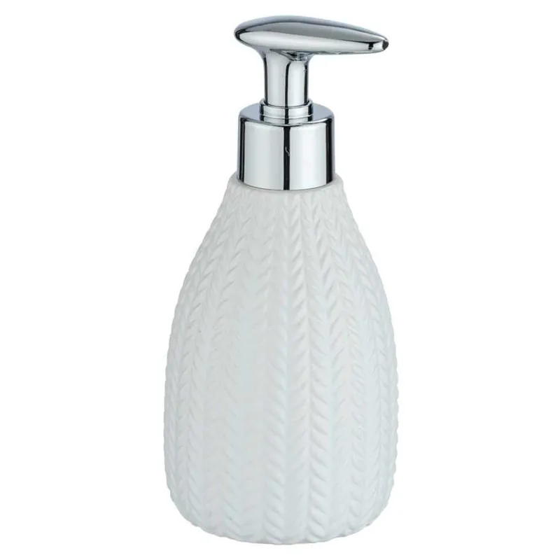 Actieprijs Dispenser sapone in ceramica con decoro in rilievo Barinas Wenko Dispenser sapone in ceramica con decoro in rilievo Barinas Wenko Echome