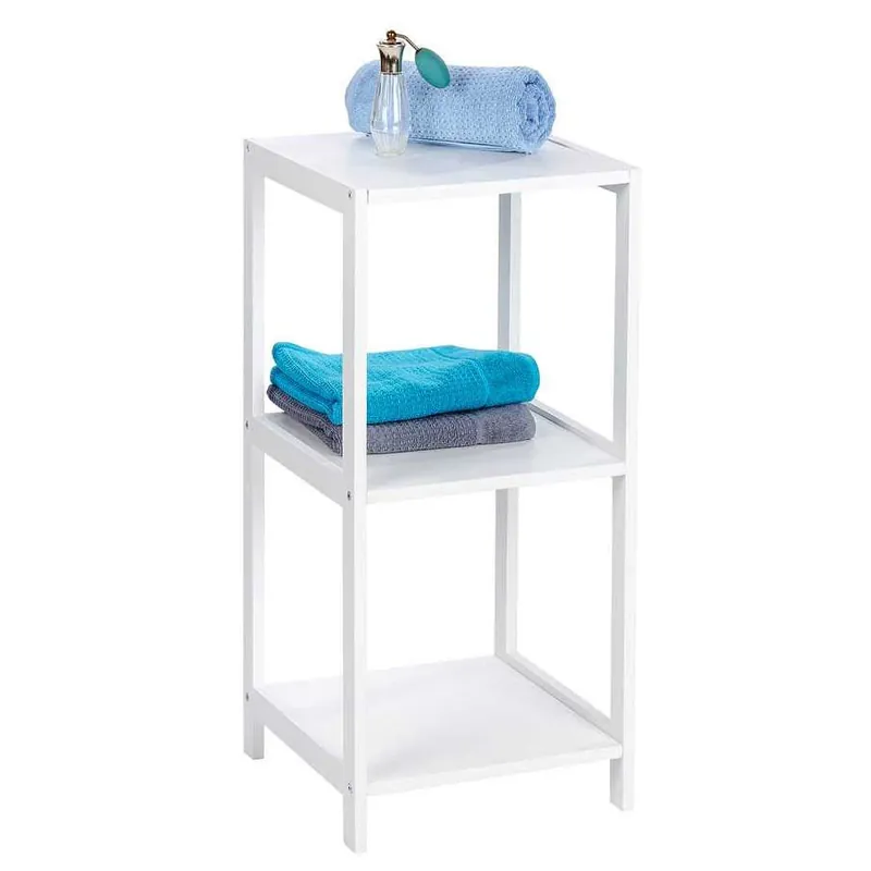 Scaffale 3 ripiani in legno massello laccato bianco Oslo Wenko Scaffale 3 ripiani in legno massello laccato bianco Oslo Wenko Echome Koop Online
