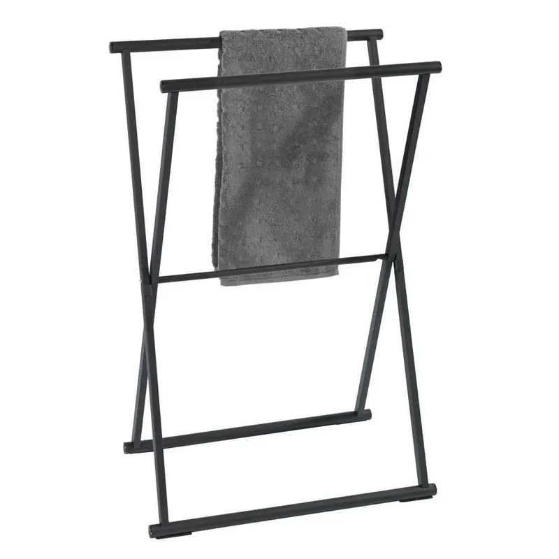 Favoriet Piantana porta asciugamani pieghevole in acciaio nero opaco Lava Wenko Piantana porta asciugamani pieghevole in acciaio nero opaco Lava Wenko Echome