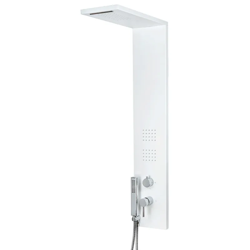 Gratis Retour Colonna doccia attrezzata con miscelatore in alluminio bianco opaco Trend TL Metaform Colonna doccia attrezzata con miscelatore in alluminio bianco opaco Trend TL Metaform Echome